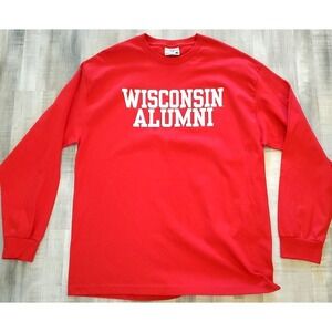 Steve & Barry's Wisconsin Badgers Alumni Shirt Mens XL Red Long Sleeve Tee T